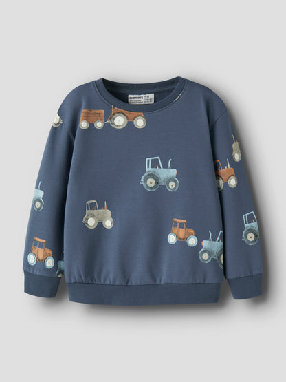Name It MINI | Tractor Sweat Genser - Vintage Indigo