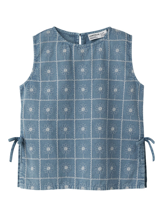 Name it KIDS | Herta jeans top - Faded Denim