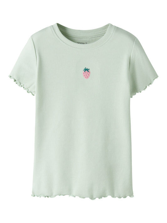 Name it MINI | Vemma t-skjorte - Pale Aqua Strawberries