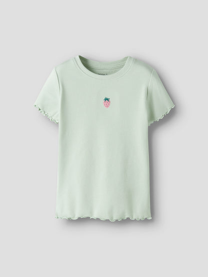 Name it MINI | Vemma t-skjorte - Pale Aqua Strawberries