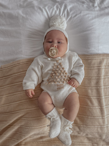 Ziggy Lou | Chunky Strikket Bonnet - Coconut