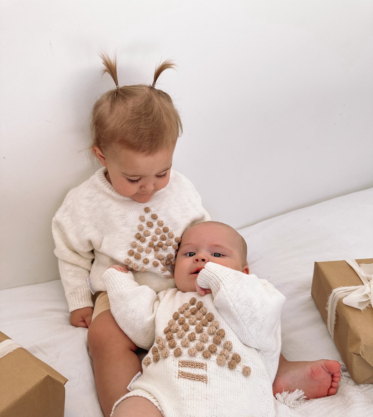 Ziggy Lou | Chunky Strikket Romper - Coconut Christmas