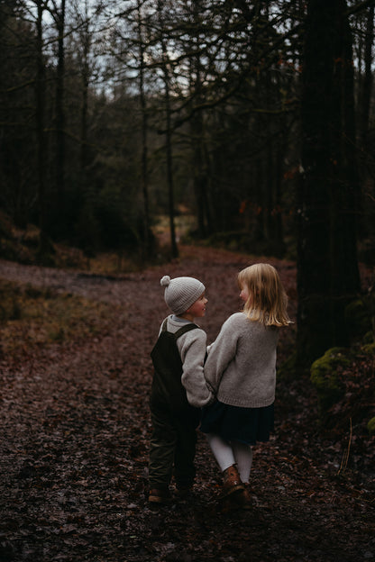 Anna b Official | Luna Strikket Lue i Merinoull - Beige Melange