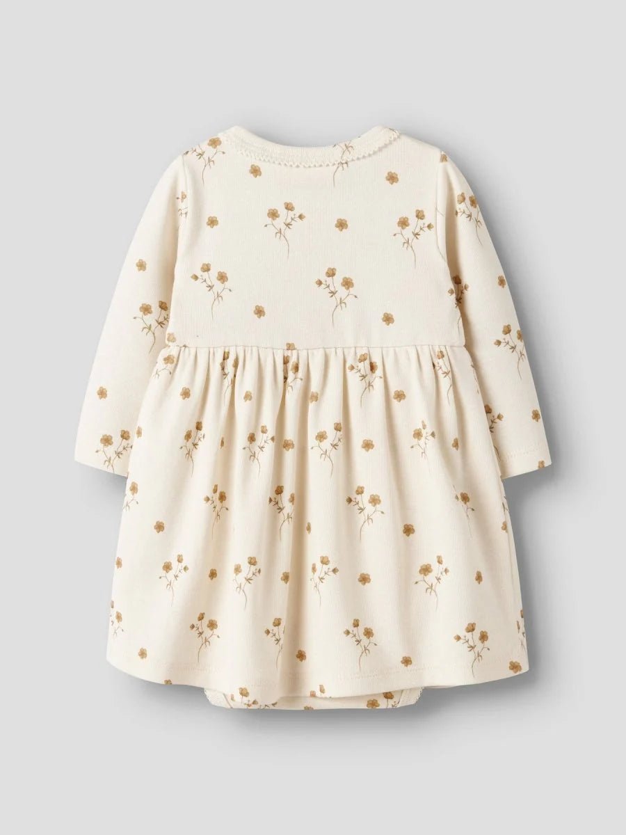 Lil Atelier Baby | Layo Kjolebody - Coconut Milk FLOWER YELLOW