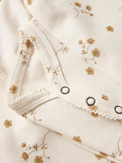 Lil Atelier Baby | Layo Kjolebody - Coconut Milk FLOWER YELLOW