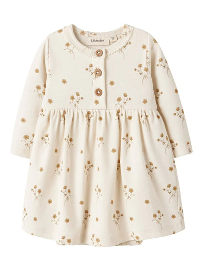 Lil Atelier Baby | Layo Kjolebody - Coconut Milk FLOWER YELLOW