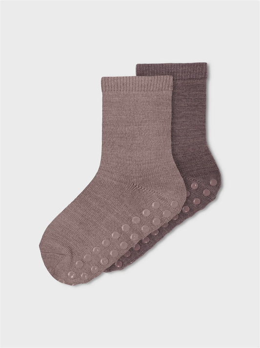 Name It | Wak Wool Sock - Antler/Peppercorn 2pk