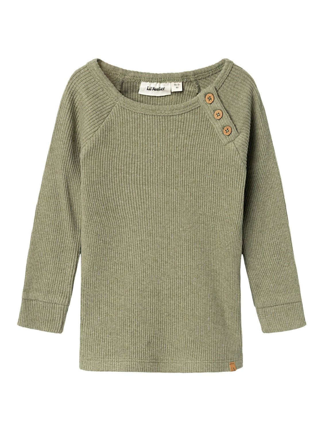 Lil Atelier Mini | Sophio Slim Top - Loden Green