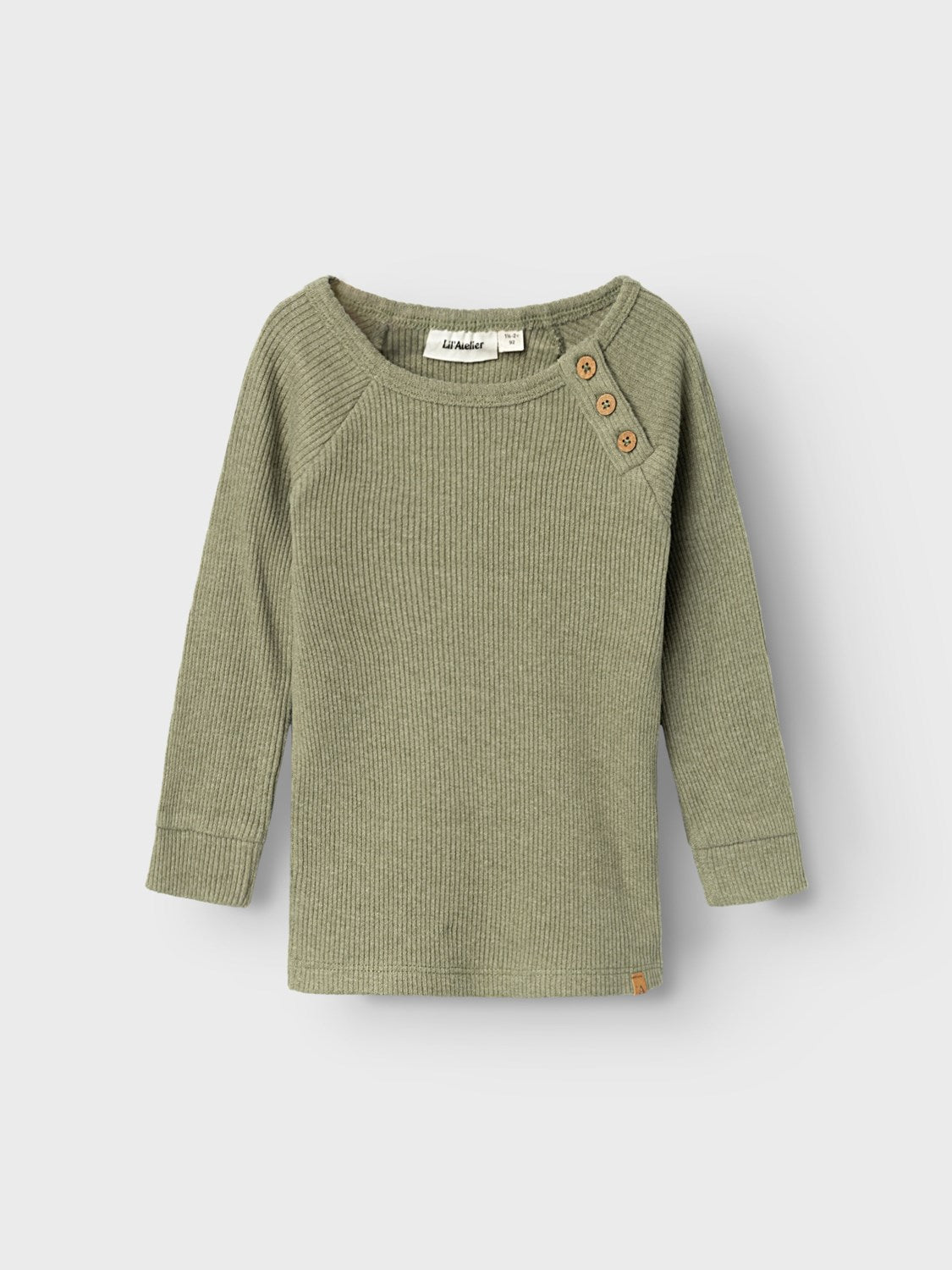 Lil Atelier Mini | Sophio Slim Top - Loden Green