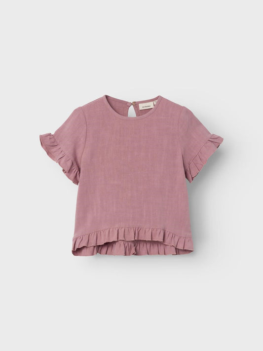 Lil Atelier Mini | Dolie Loose Shirt - Nostalgia Rose