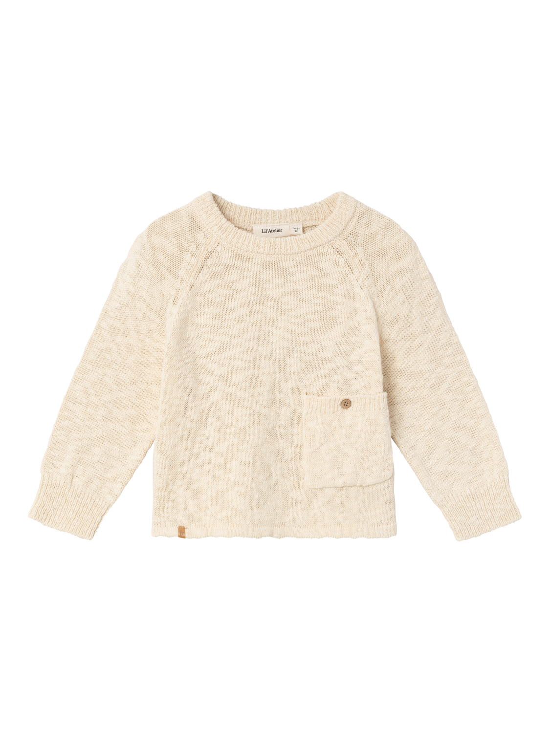 Lil Atelier Mini | Strikket Unisex Genser - Bleached Sand