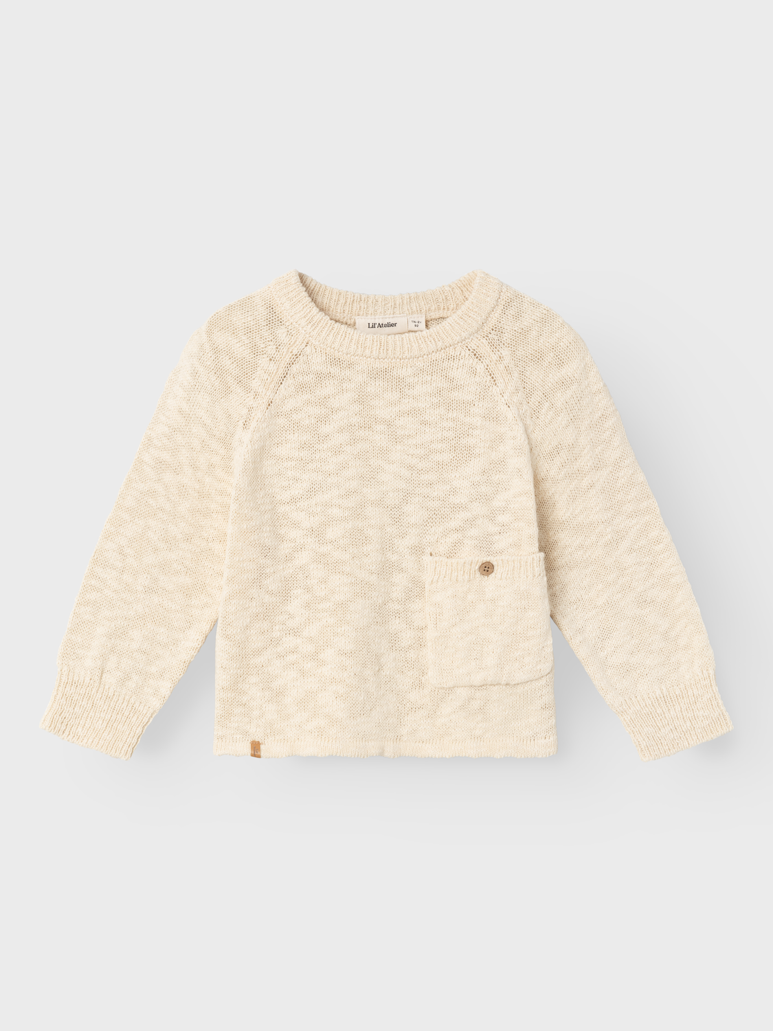 Lil Atelier Mini | Strikket Unisex Genser - Bleached Sand