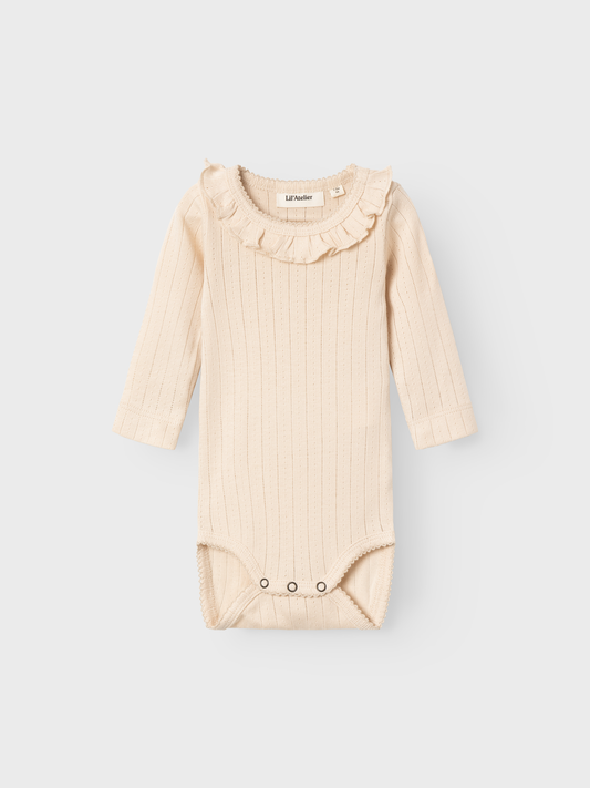 Lil Atelier Baby | Rachel Nis Slim Bomullsbody - Sheer Bliss