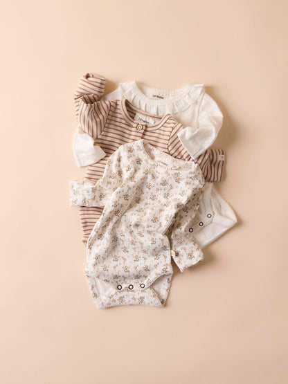 Lil Atelier Baby | Rachel Nis Slim Bomullsbody - Coconut Milk