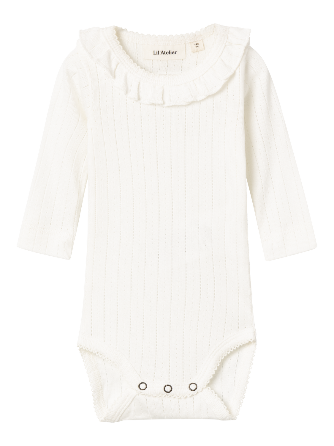 Lil Atelier Baby | Rachel Nis Slim Bomullsbody - Coconut Milk