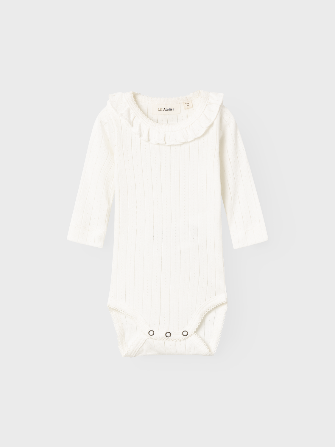 Lil Atelier Baby | Rachel Nis Slim Bomullsbody - Coconut Milk