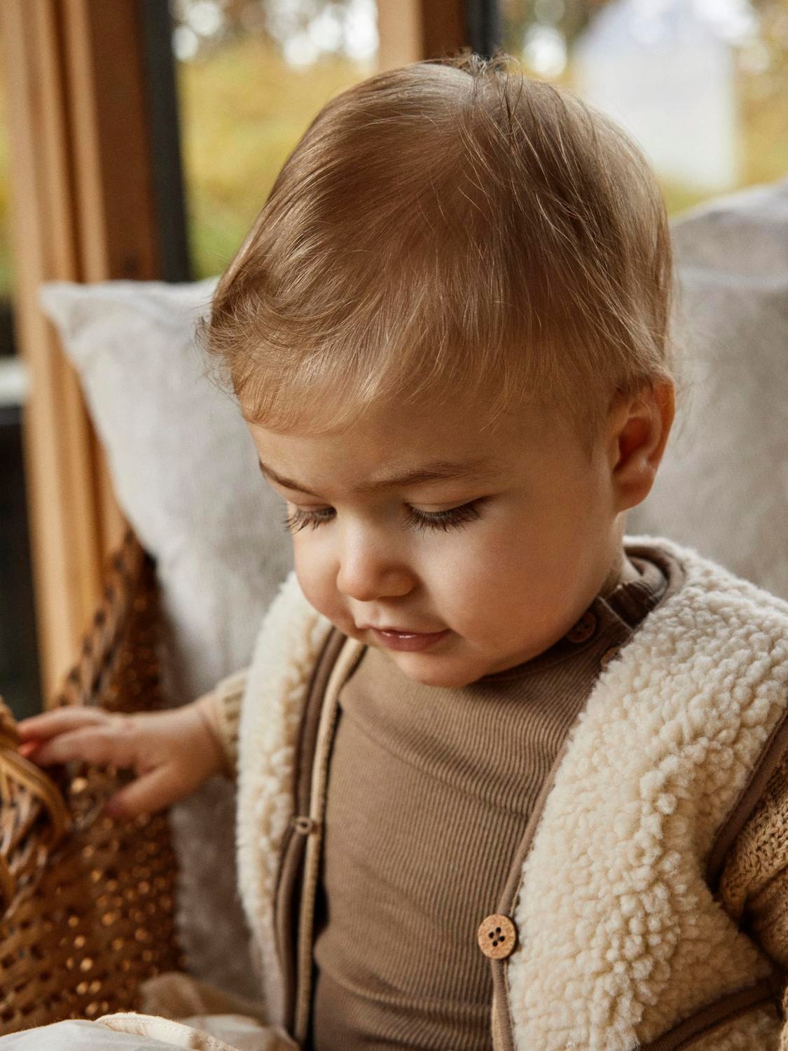 Lil Atelier Mini | Jono Teddy Vest - Birch