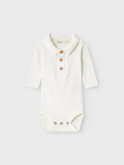 Lil Atelier Baby | Fundo body med krage - Turtledove