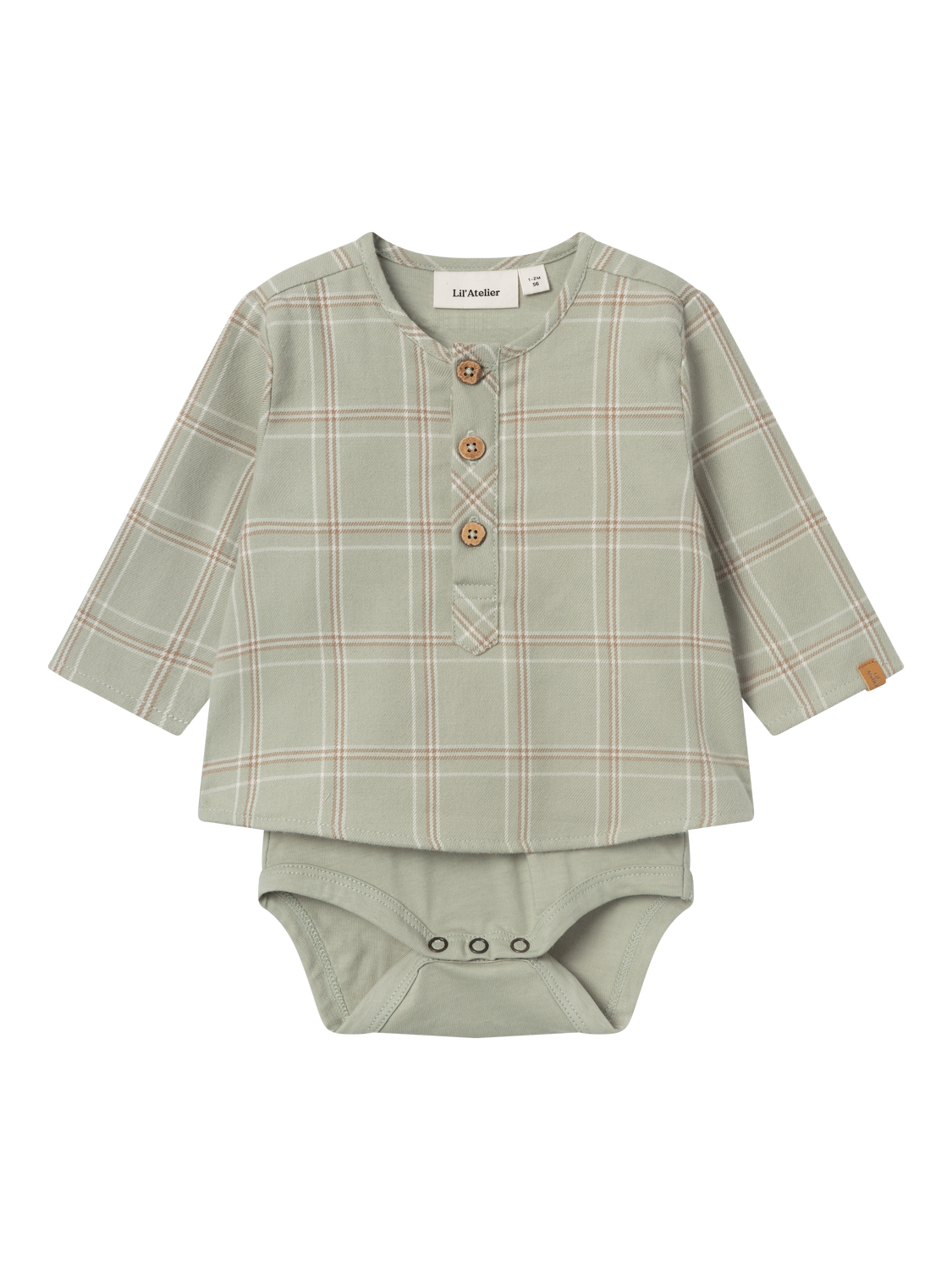 Lil Atelier Baby | Modo Skjortebody - Seagrass