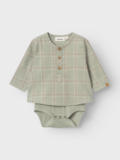 Lil Atelier Baby | Modo Skjortebody - Seagrass