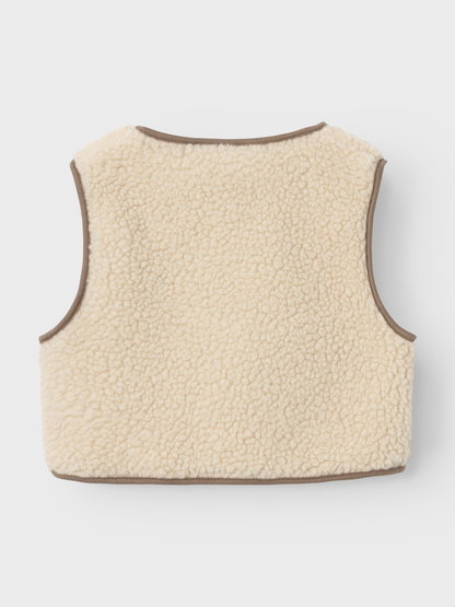 Lil Atelier Mini | Jono Teddy Vest - Birch