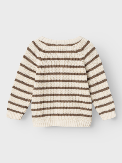 Lil Atelier Mini | Memlen Chunky strikket cardigan - Birch