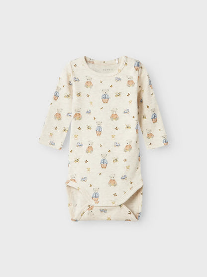 Name it Baby | Stretchy Bomullsody Bamse - Peyote Melange