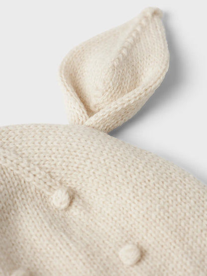 Lil Atelier Baby | Strikket lue i Cashmere - Turtledove DEER