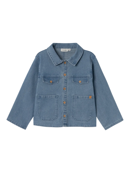 Lil Atelier Mini | Kaja Unisex Denim jakke - Medium Blue Jeans