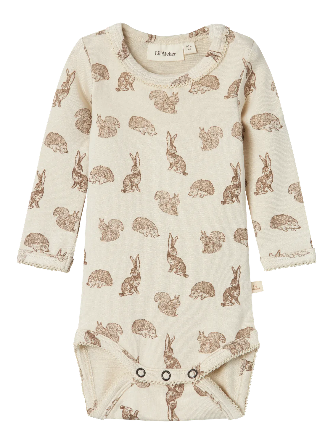 Lil Atelier Baby | Saba Unisex Viskose body - Turtledove