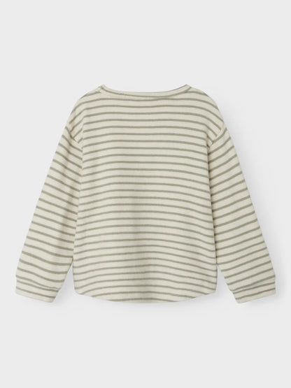 Lil Atelier Mini | Thoro Reg Myk genser - Birch/Seagrass