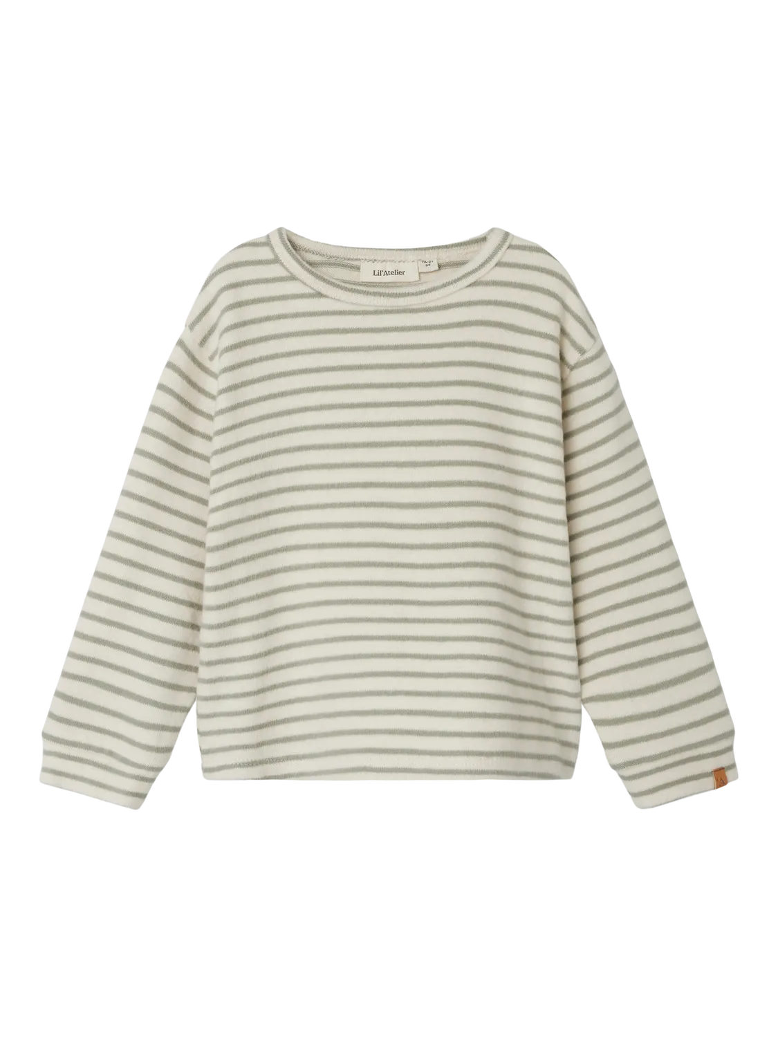 Lil Atelier Mini | Thoro Reg Myk genser - Birch/Seagrass