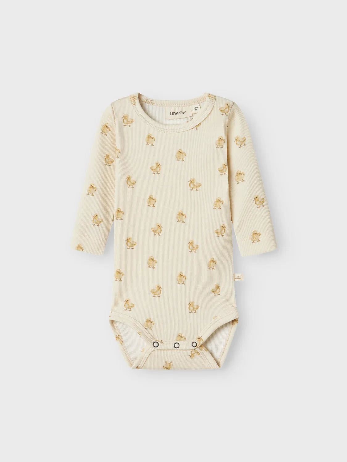 Lil Atelier Baby | Lavo Unisex Bomulls body - Turtledove DUCK