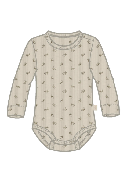 Lil Atelier Baby | Lavo Unisex Bomulls body - Turtledove KANIN