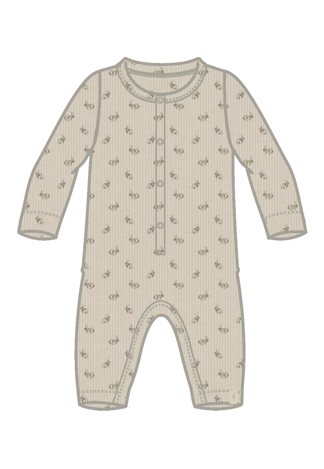 Lil Atelier Baby | Lavo Pysjamas - Turtledove KANIN