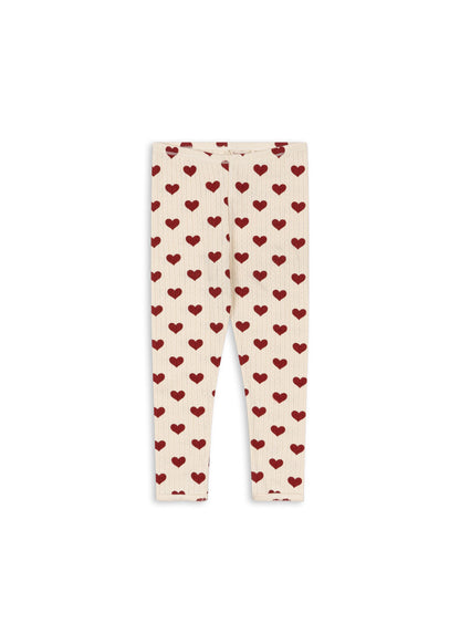 Konges Sløjd | Minnie pointelle leggings - Amour Rouge