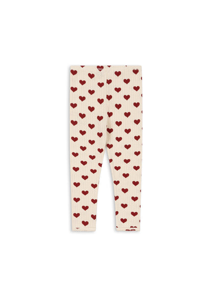 Konges Sløjd | Minnie pointelle leggings - Amour Rouge