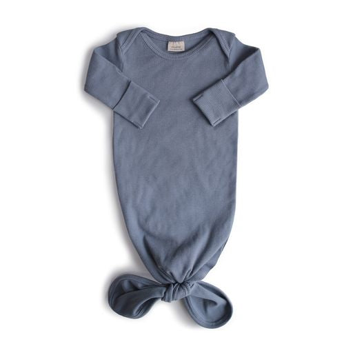 Mushie | Ribbed Knotted Baby Gown