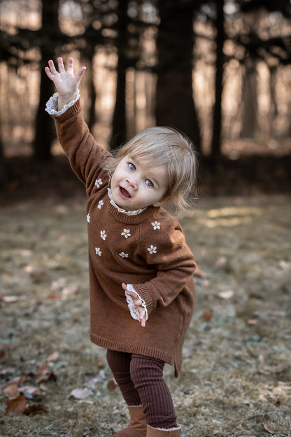 Fliink | Daisy Knit Dress - Toffee